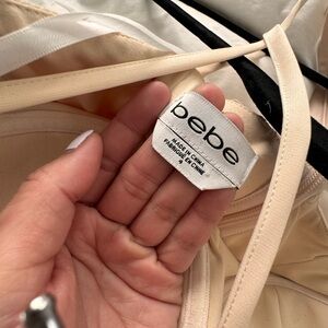 Bebe Elegant Beige and Cream Dress